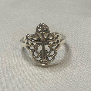 Gothic Design Silver Boho Style Ring Stackable Ring Grunge Goth Punk